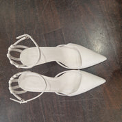 Sergio Levantesi open at the sides cream colored leather
