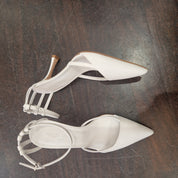 Sergio Levantesi open at the sides cream colored leather