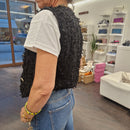 Gilet nero  bottoni oro