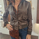 Giacca modello bomber vera pelle t. Moro