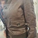 Giacca modello bomber vera pelle t. Moro
