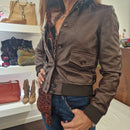 Giacca modello bomber vera pelle t. Moro