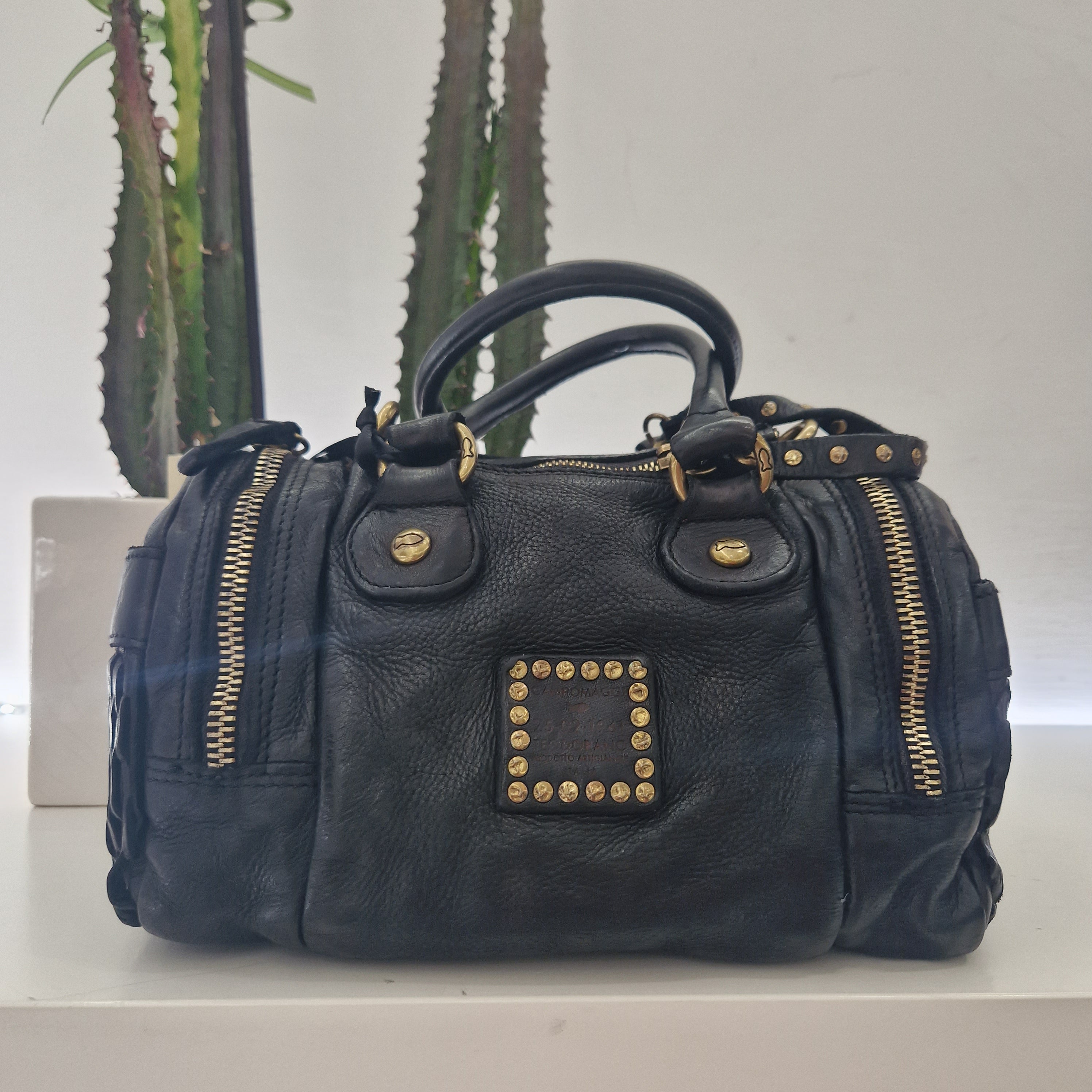 Campomaggi bauletto doppio manico nero