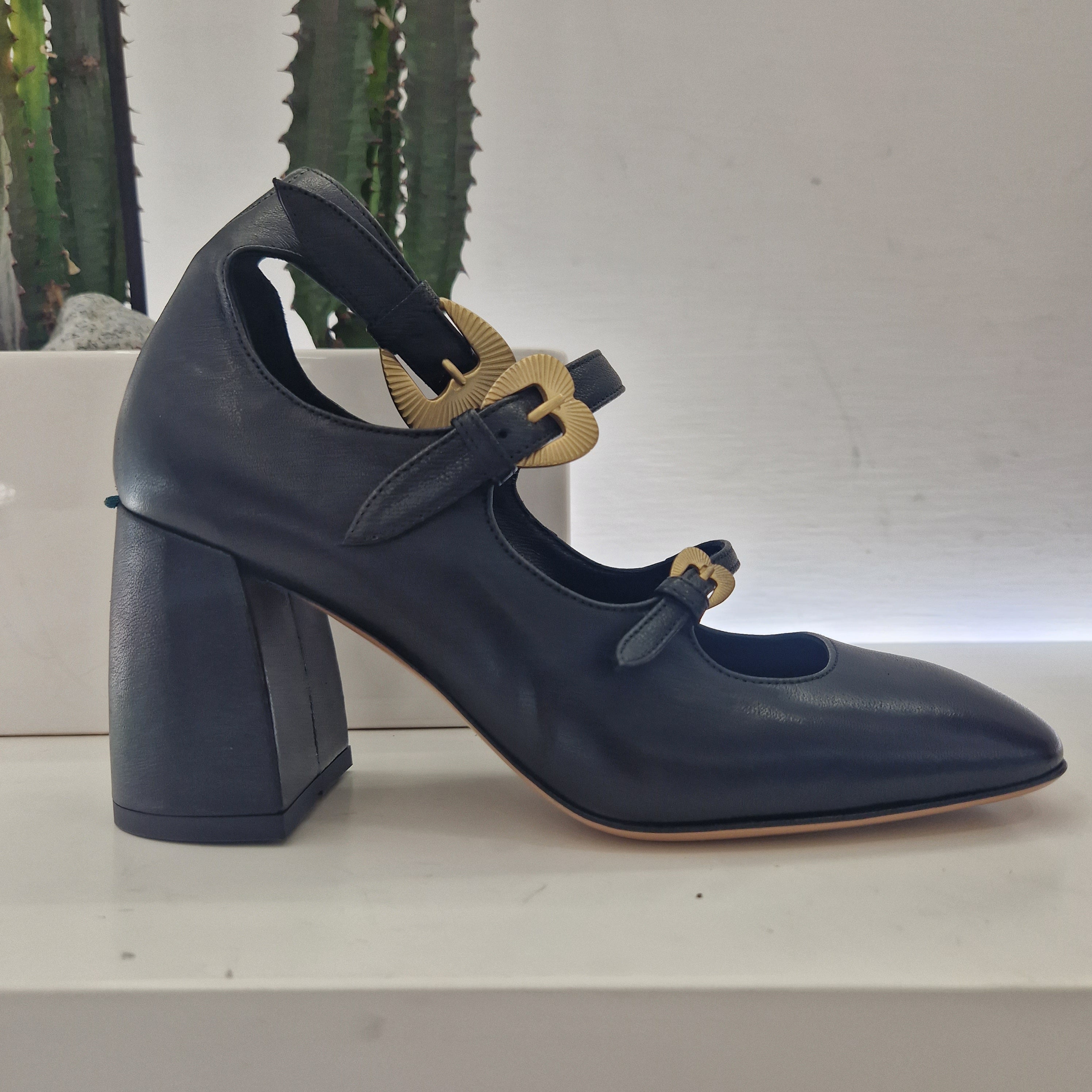 A.Bocca scarpa triple strap pelle nera