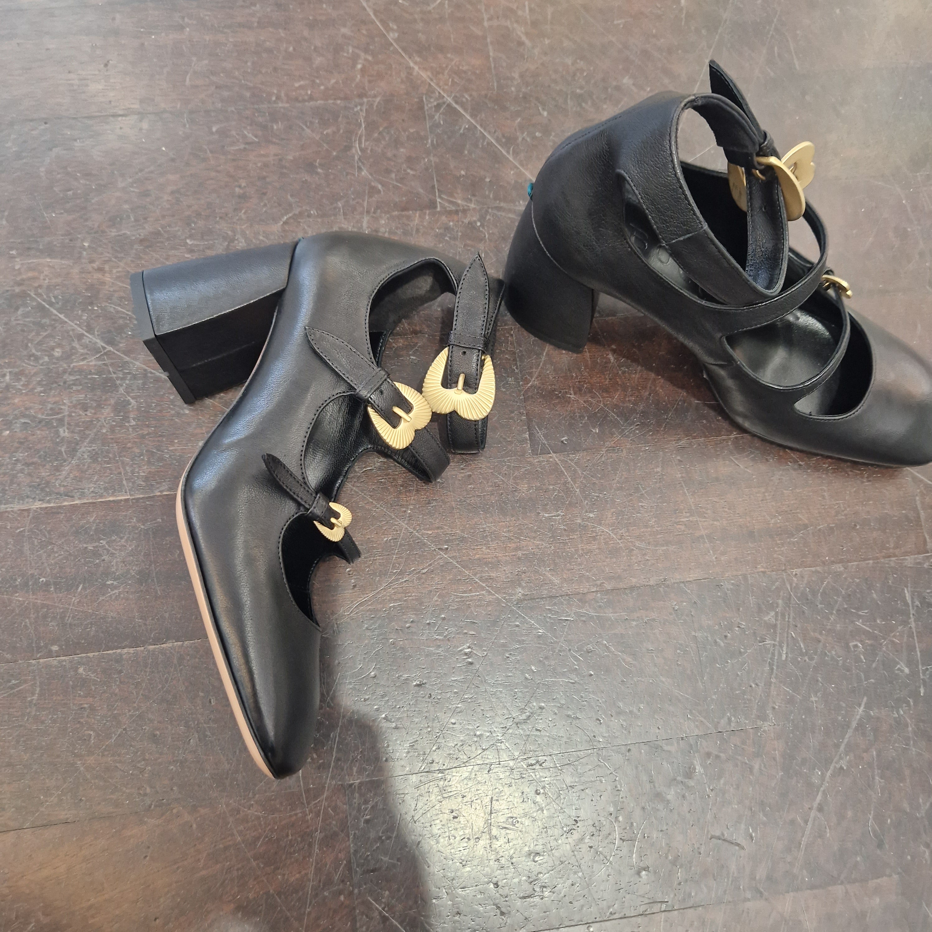 A.Bocca scarpa triple strap pelle nera
