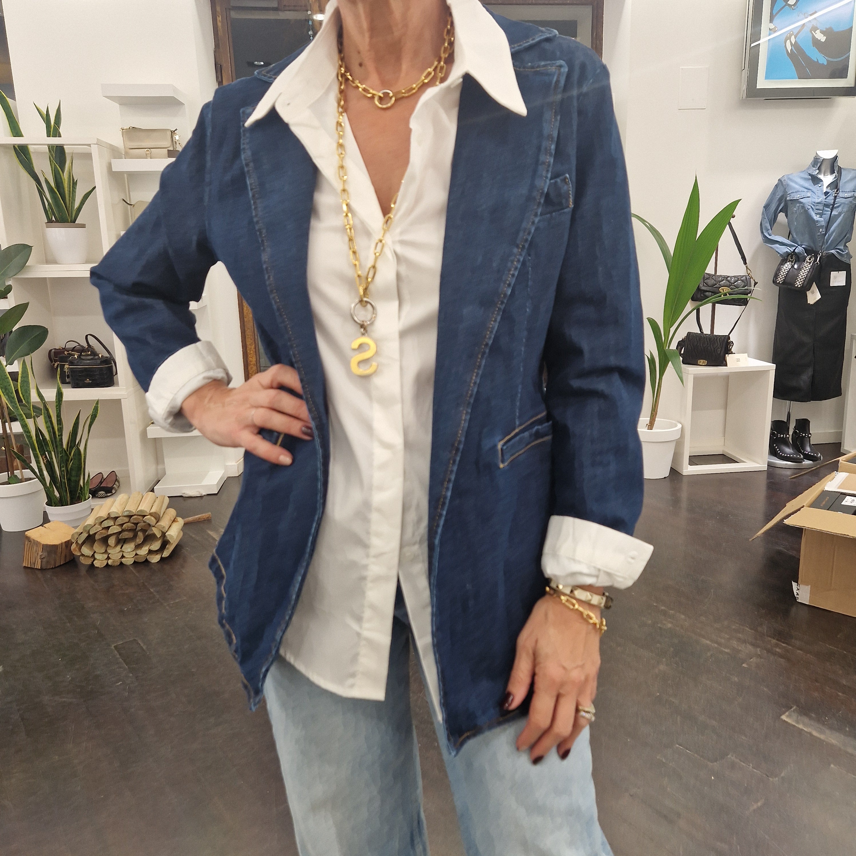 Giacca over in jeans
