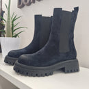 Stivaletto beatles gambale lungo blu