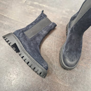 Blue long leg beatles boot