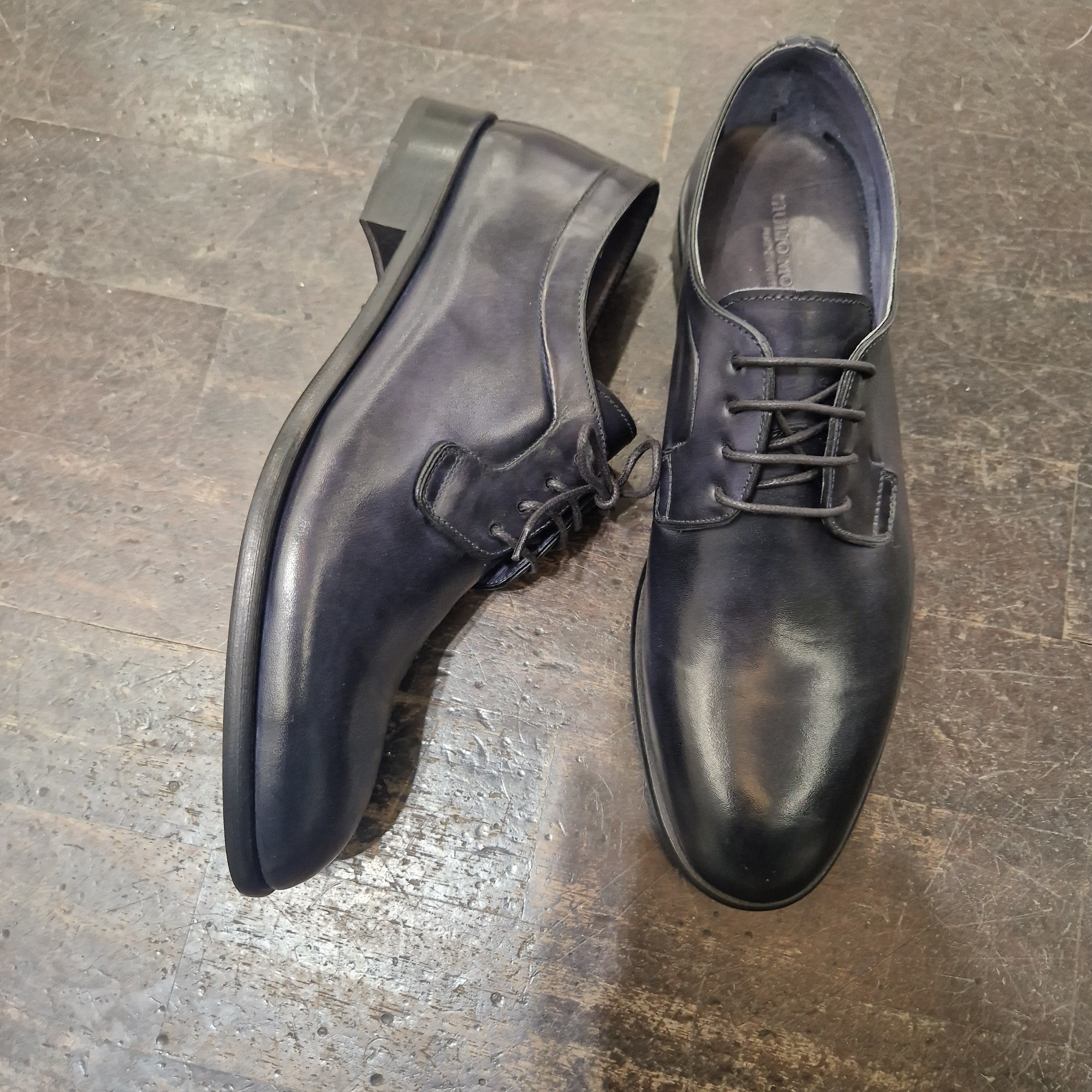 Giulio Moretti scarpa stringata blu scuro