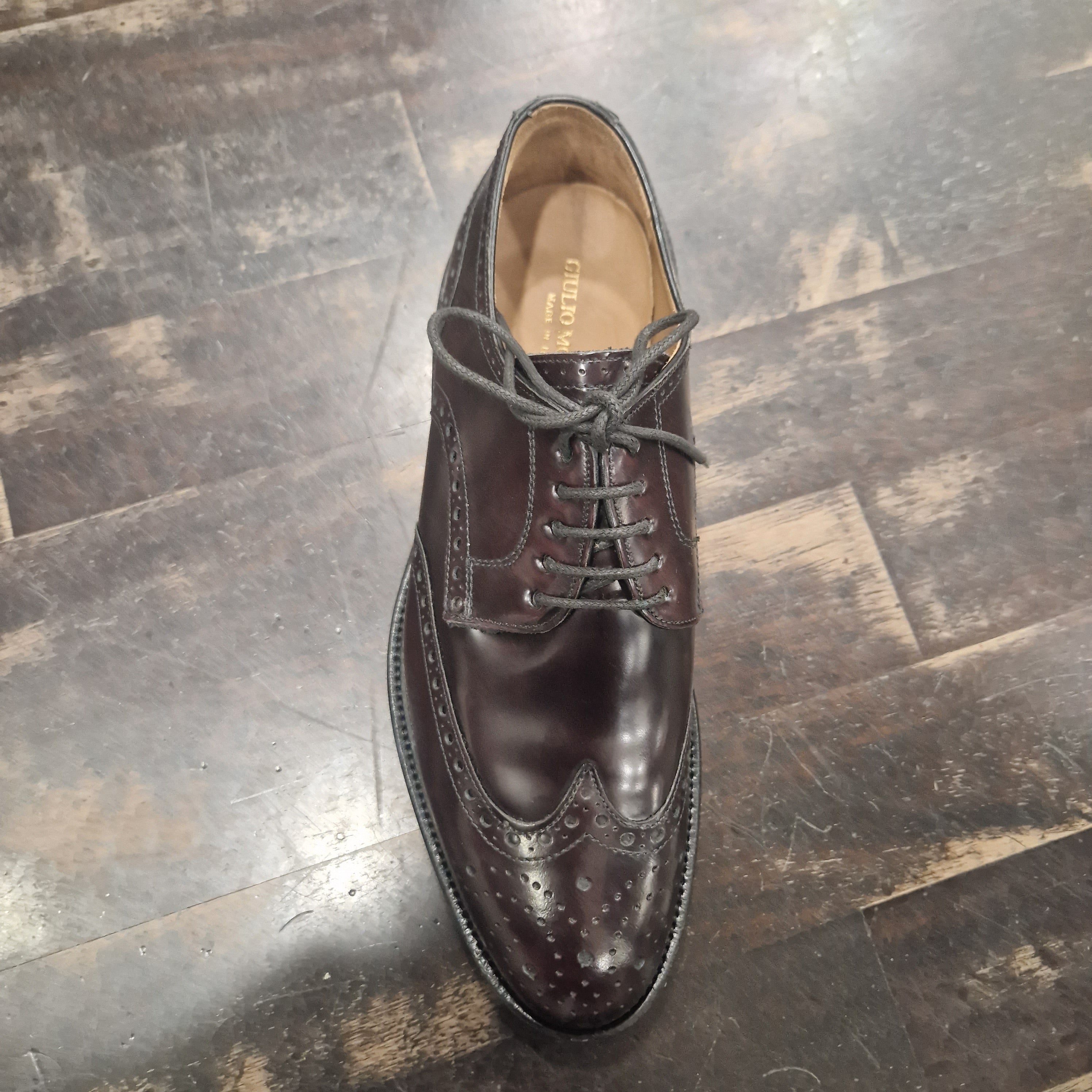 Giulio Moretti dark burgundy lace-up shoe