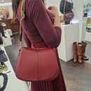 Gianni Chiarini bag Helena Raund line powder pink medium size burgundy