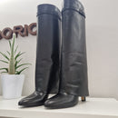 Isabelle Paris stivale nero gambale rovesciato