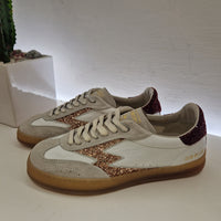 Moa sneakers fulmine glitter bronzo