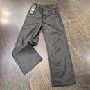 Pantalone VIA FIORITA tessuto spalmato nero