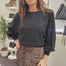 Maglione corto modello Giada  nero
