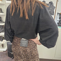 Maglione corto modello Giada  nero