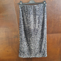 Grey/Silver Sequin Louguette Skirt