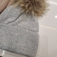 Cappello pon pon realfur