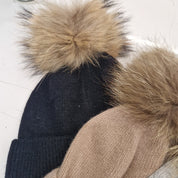 Cappello pon pon realfur