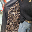 Cappotto FLO E CLO  in vera pelle nero