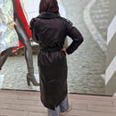 Cappotto FLO E CLO  in vera pelle nero