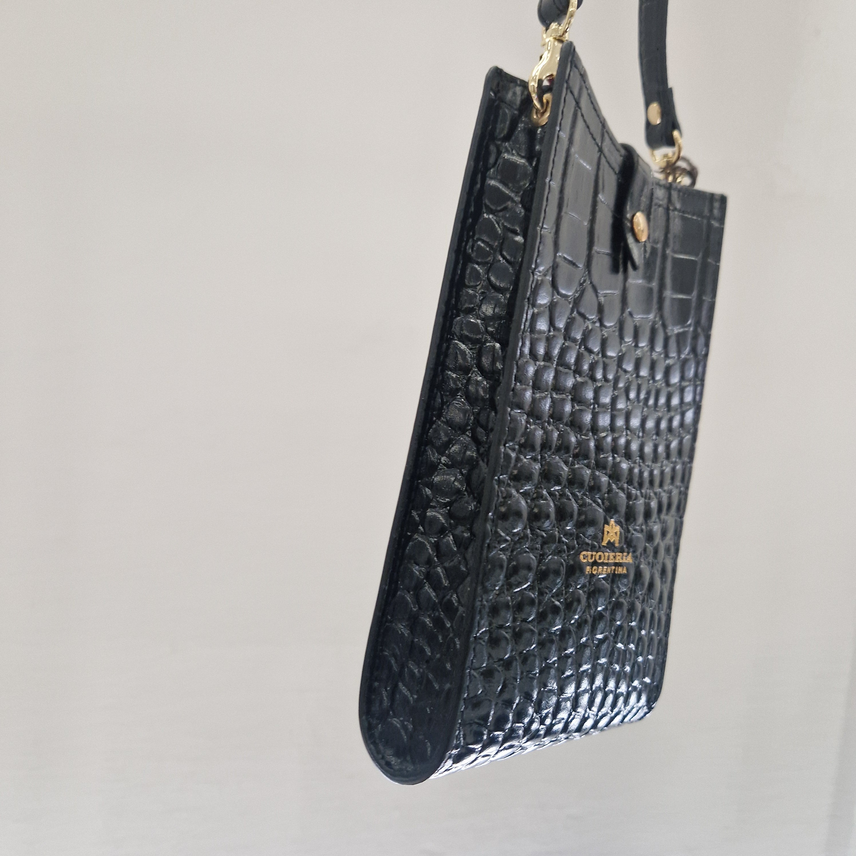Cuoieria Fiorentina minibag portacellulare stampa cocco