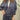 KIKISIX giacca modello bomber gessata blu