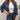 KIKISIX giacca modello bomber gessata blu