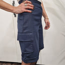 KIKISIX Pantalone bermuda gessato blu