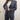 Kikisix giacca blazer gessata blu