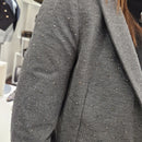 Kikisix giacca grigia con strass