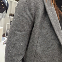 Kikisix giacca grigia con strass