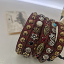 Campomaggi bracciale 5 fili Borgogna