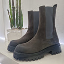 Stivaletto beatles suede grigio