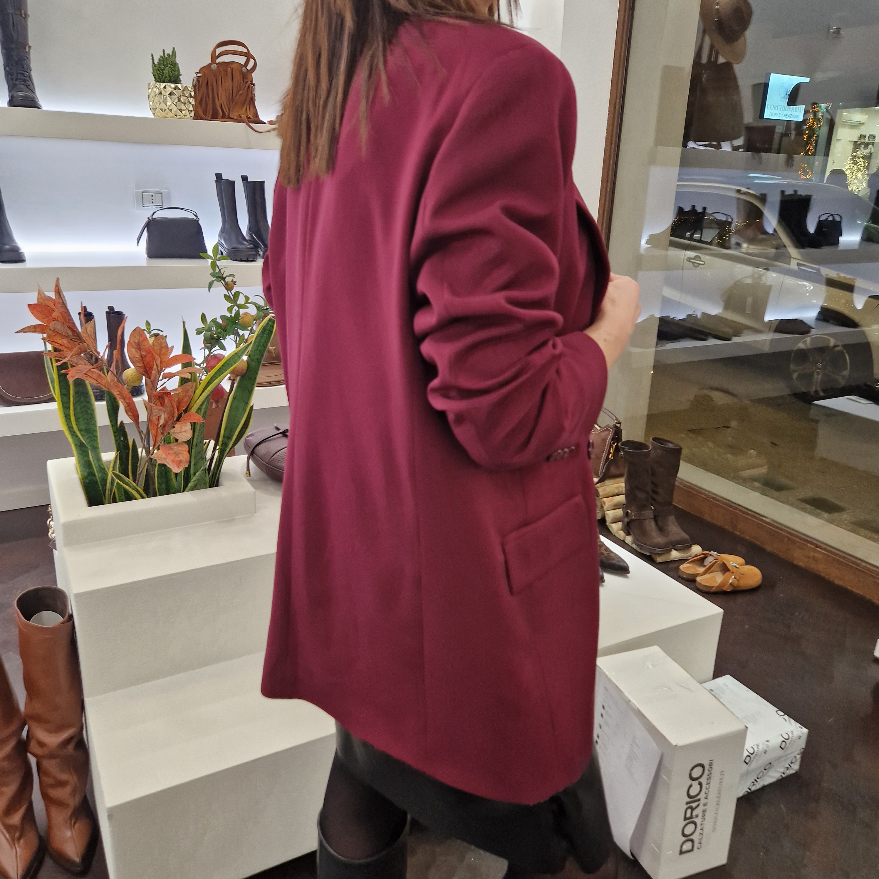 Kikisix giacca blazer bordeaux