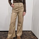 Pantalone ecopelle caffelatte