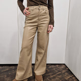 Pantalone ecopelle caffelatte