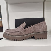 Bibilou mocassino suede grigio