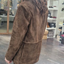 Giacca in vera pelle scamosciata t.moro modello blazer
