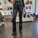 Pantalone MARA con bottoni oro  tessuto spalmato