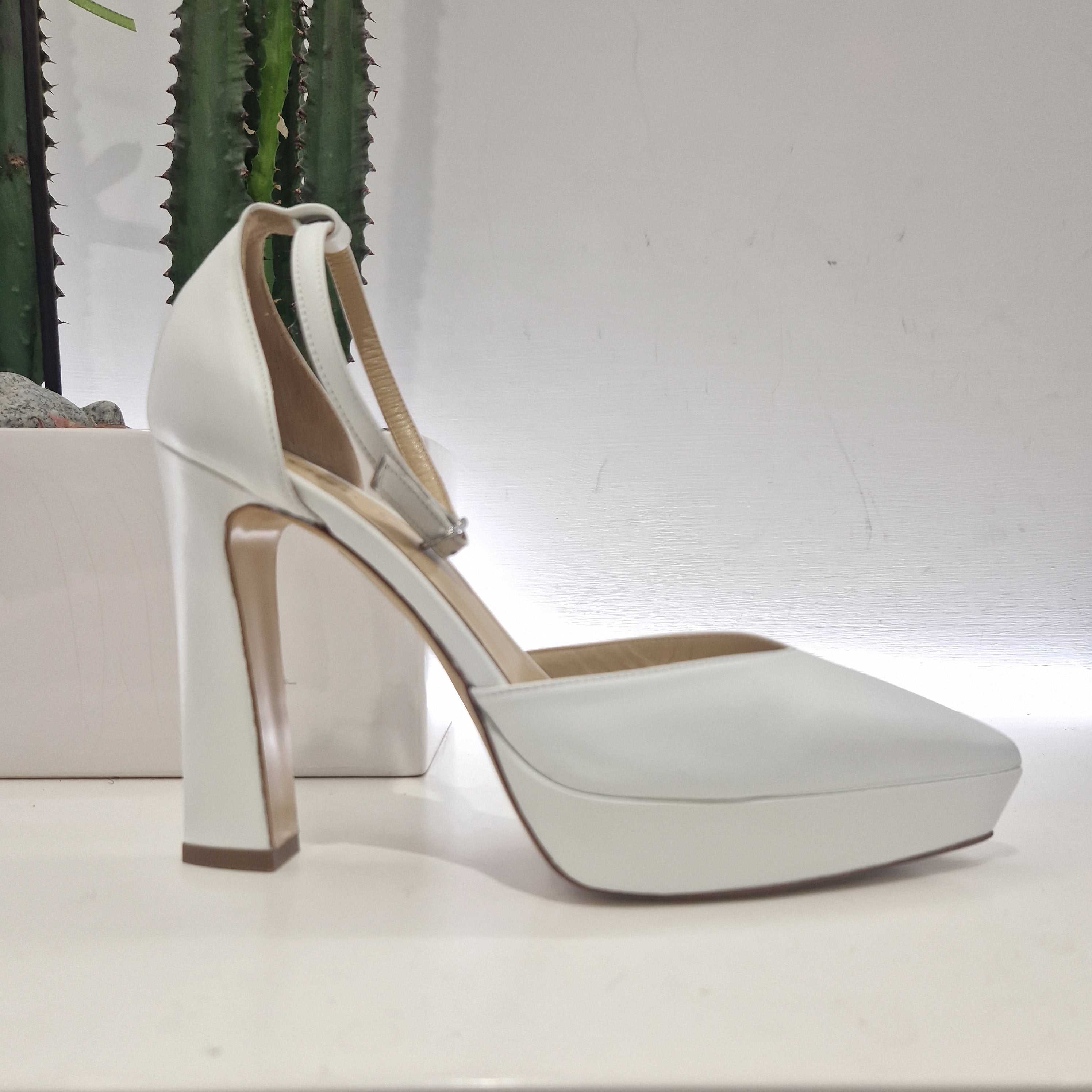 Dorico scarpa bianca platform
