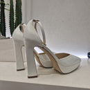 Dorico scarpa bianca platform