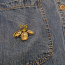 Kikisix giacca/camicia in jeans con spilla