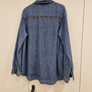 Kikisix giacca/camicia in jeans con spilla