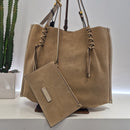 Gianni Chiarini borsa linea DORY formato grande scamosciato sabbia