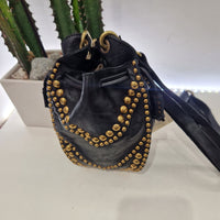 Campomaggi borsa secchiello con mezzasfere oro