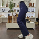 JISSÈ pantalone FLARE blu