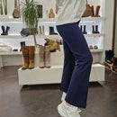 JISSÈ pantalone FLARE blu