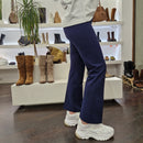 JISSÈ pantalone FLARE blu