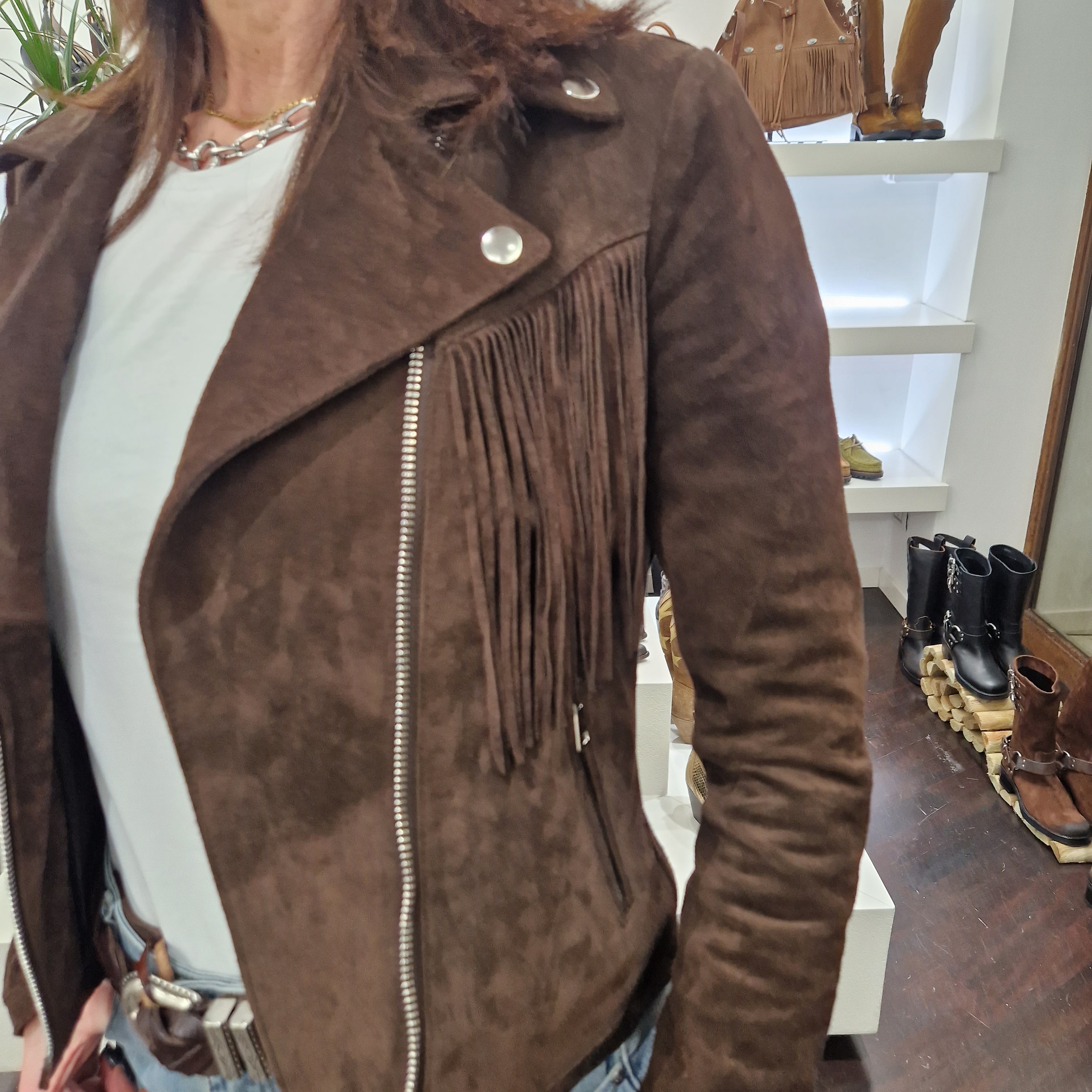 Giacca ARKANSAS  in vera pelle modello chiodo